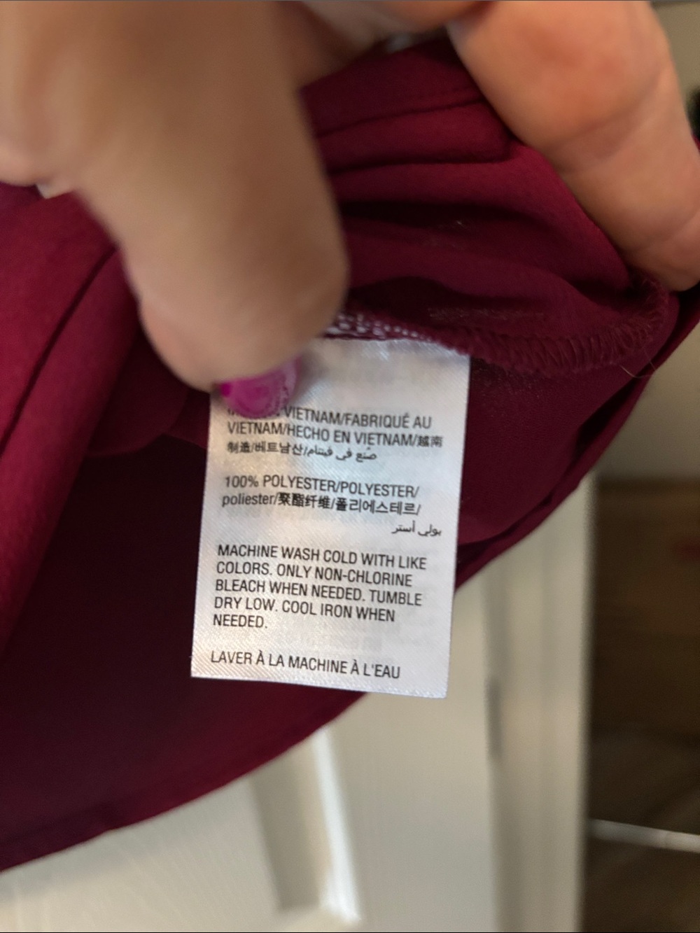 Alfani Burgundy Ruffle-Sleeve Blouse - Picture 4 of 5